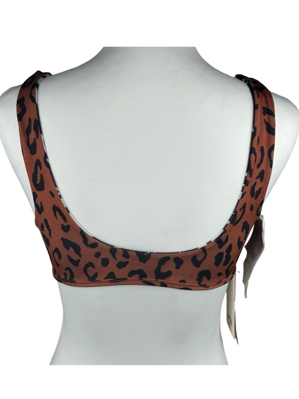 NWT Billabong Spotted N Paradise Reversible Ava Tank Bikini Top Leopard Tropical - Picture 11 of 15
